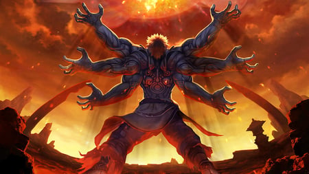 asura wrath - game, diety, asura wrath, fire