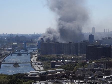 Massive fire in NYC - new york, lake, people, other