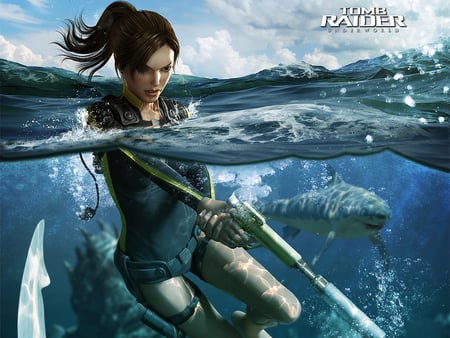 Tomb Raider - tomb raider, water, wallpaper, lara croft