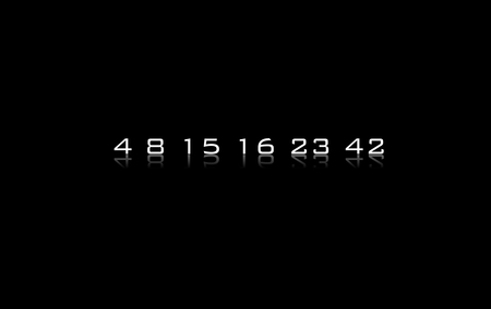 LOST - black, numbers, show, lost, tv