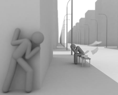 sad 3D - looking, white, 1080p, sad, silver, hd, 3d, creepy