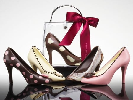 Chocolate shoes for my lovely friend Carmenmbonilla :) - chocolate, shoes, gift, bag