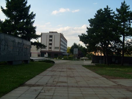 Vratsa - pretty, evergreen, trees, photography, photo, pakk, path, building, bulgaria