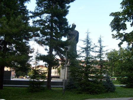 Botev - nice, sky, trees, photography, park, monument, bulgaria, nature, evergreen, green, photo, grass