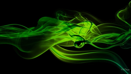 Atomic Reaction - neon, bright, swirls, smoke, green, firefox persona