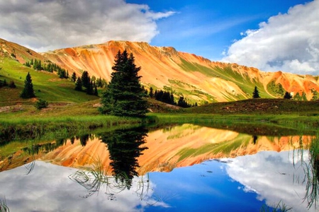 Beautiful Reflection - picture, beautiful, lake, mountains, reflection