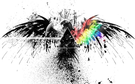 Abstract Eagle - abstract, black, fantasy, eagle, white, graffiti, cool