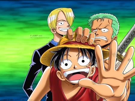 One Piece - sanji, one piece, luffy, zoro