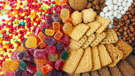 Sweets for my friends - colorful, marmalade-colored, cookies, sweet, candy