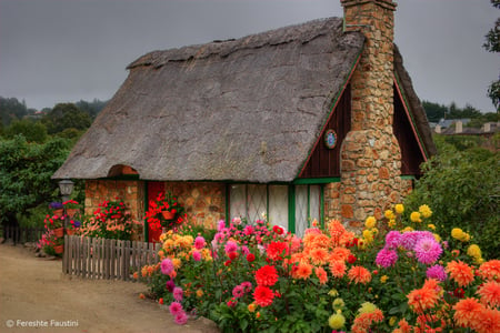 Lovely Cottage For My Friend CroZg - flowers, lovely, cottage, garden