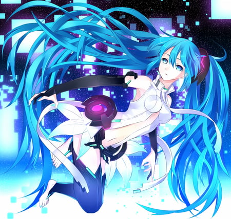 Miku Append - pretty, anime girl, vocaloid, twintails, beautiful, hot, beauty, hatsune miku, stunning, miku, cute, hatsune, aqua hair, vocaloids, sexy