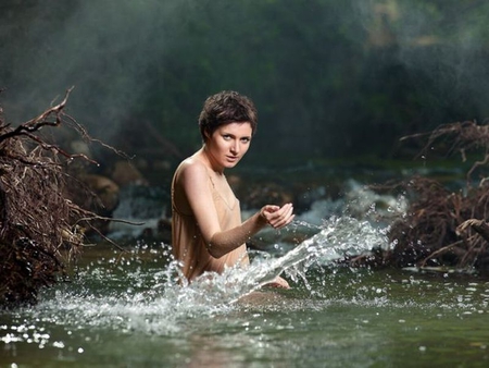 Girl in Water - picture, in water, girl, cool