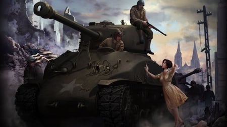 M4 SHERMAN TANK WALLPAPER - m4, liberation, ww2, sherman, tank