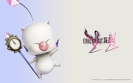 Mog - moogle, video game, final fantasy, mog, time, staff, fantasy, final, logo, final fantasy xiii-2, watch