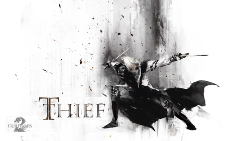 Thief - white, blades, hd, warrior, action, thief