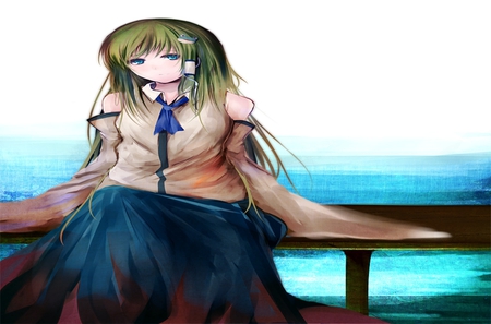 Sweet rest - touhou, lake, girl, wonderful, lovely, cute