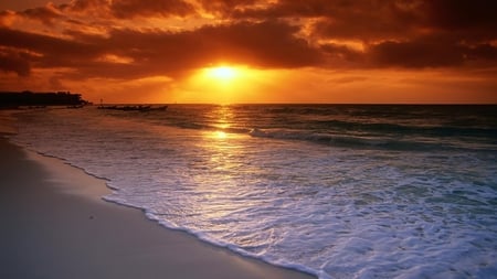 Sunset......again ! - sea, sunset, beach, beautiful