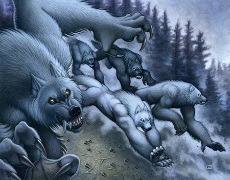 the brryigs - hunting, brryigs, werewolves, luna, moonlight, wolves