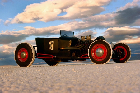 1927-Ford-Roadster - red rims, ford, classic, hot rod