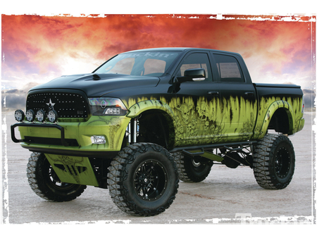 Headhunter - truck, black, lifted, green