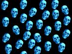 BLUE SKULL HEADS