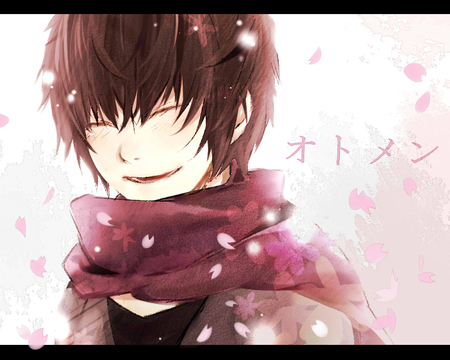 Smile - cherry blossom, cute, smile, anime, original, boy