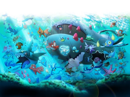 Underwater - water, pokemon, underwater