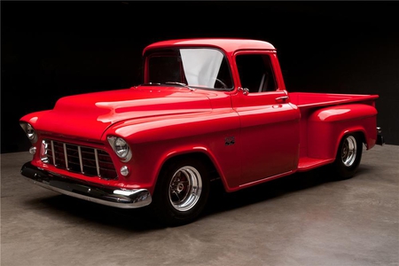 1956 Chevrolet Custom truck - red, chevrolet, cool, custom, chevy, truck, 1956, stepside