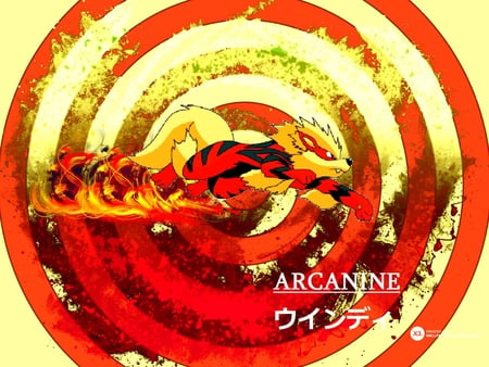 Arcanine Flame - flame, arcanine, pokemon, red