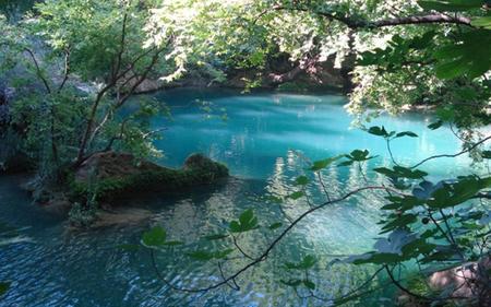 hidden pool - lake, turkey, nature, pool