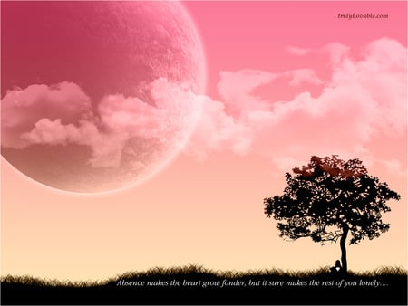 LONELINESS! - i love you, abstract, red heart, fantasy, heart, pink wallpaper, love, other