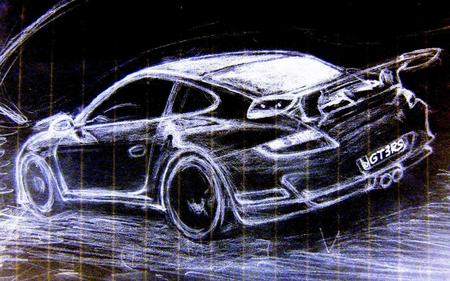 Porsche 911 GT3 RS sketch - sketch, drawing, porsche, car