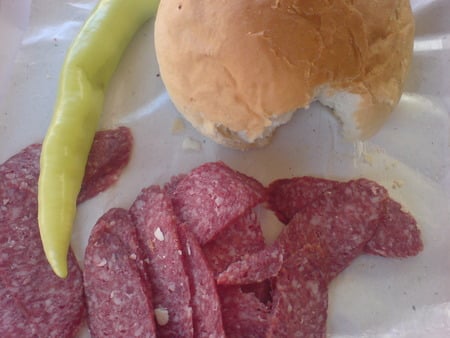 breakfast - pepper, bread