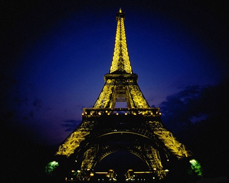 Eiffel Tower - architecture, paris, night, eiffel tower