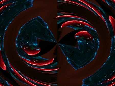 Blue And Red Warp - abstract, warp, blue, red, mind teaser, 3d, cool