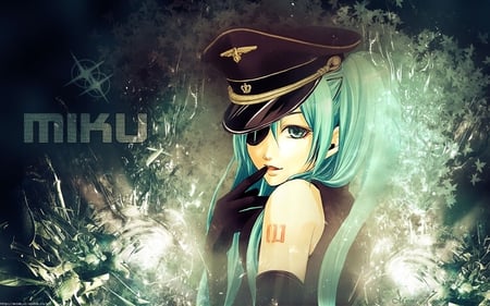 Hatsune Miku - vocaloid, anime, female, hatsune miku, eye patch