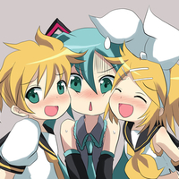 rin, len and miku - hey!? need space to breath here!