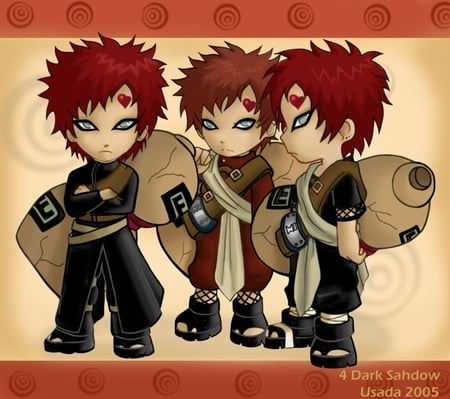 Chibi_Gaara with heart then love in japenese - chibi, gaara, cute, heart