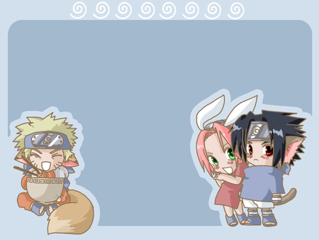 Animal_Chibi_Naruto - sakura, saskue, animals, naruto