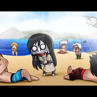 Chibi Naruto Beach day! happy ending of summer!!