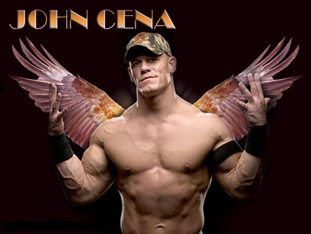 JOHN CENA - star, wrestler, wings, wwe, john cena