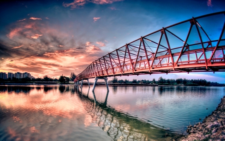 BRIDGE - river, construction, design, beach, city, bridge