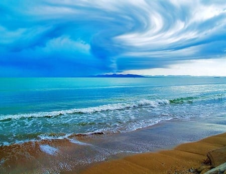 Blue sky - nature, sky, beach, blue