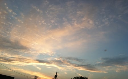 September Sunset - clouds, sunset, light, sky