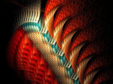 Feathers - gold, orange, feathers, turquoise