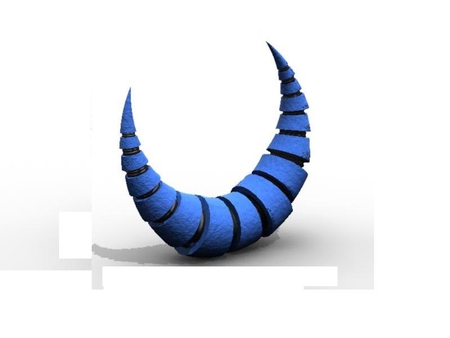 Blue Bull Horns - animal, blue, horns, bull