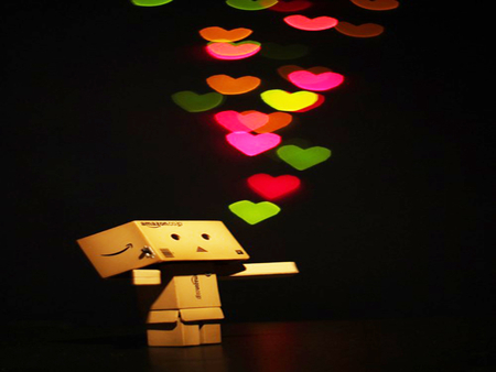 Danbo boken heart give-all - danbo, funny, cute, boken heart