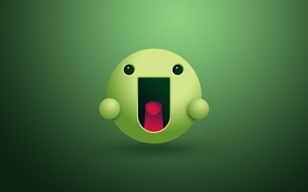 Green face - face, green, funny, cute