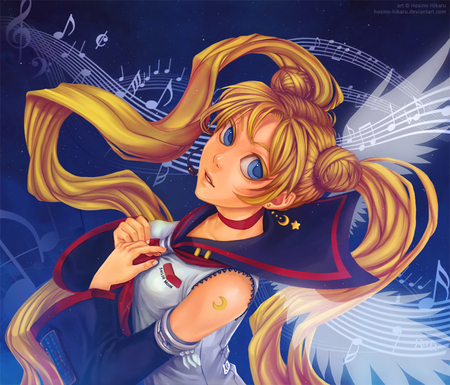 sailor moon - moon, sailor, anime, colorful