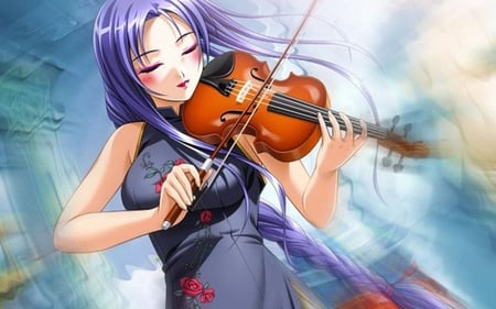 Violin Beauty - girl, music, anime, violin